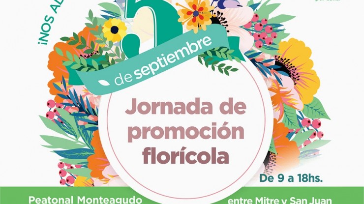 Jornada de promoción florícola en la Peatonal Monteagudo